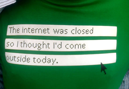 The internet was closed