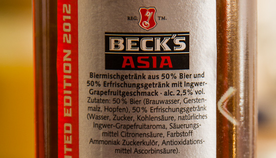 Beck's Asia Zutaten