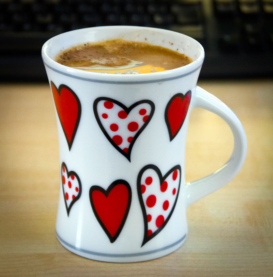 Kaffeetasse: Herztasse
