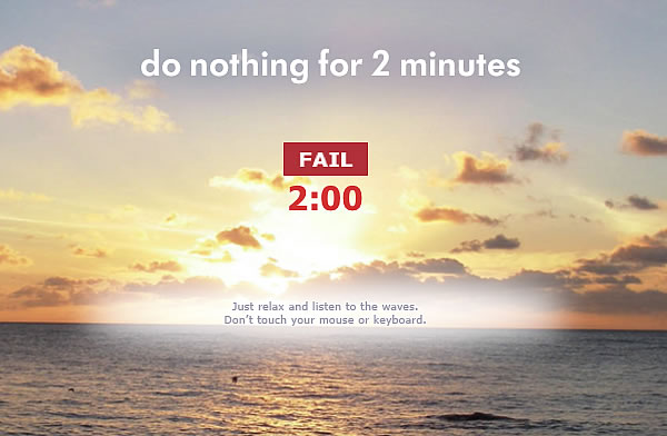 Website: Do Nothing For 2 Minutes (Screenshot) - Einfach nichts tun