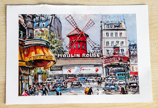 Karte aus Paris (Moulin Rouge)