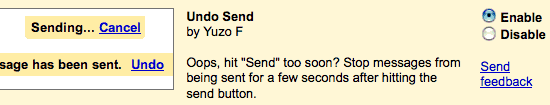 >Undo Send< aktivieren in den Google Mail Labs