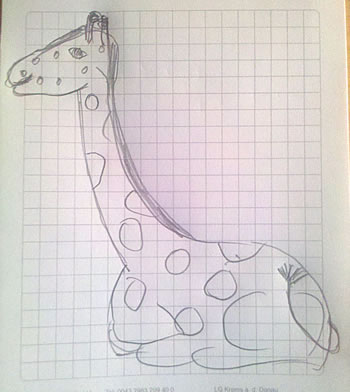 gescribbelte Giraffe