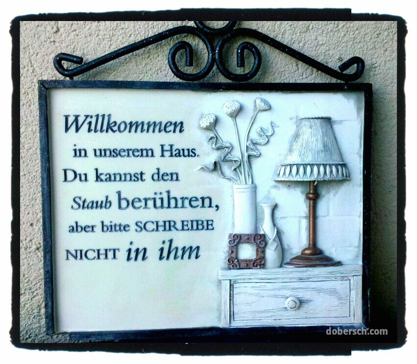 Willkommens-Schild