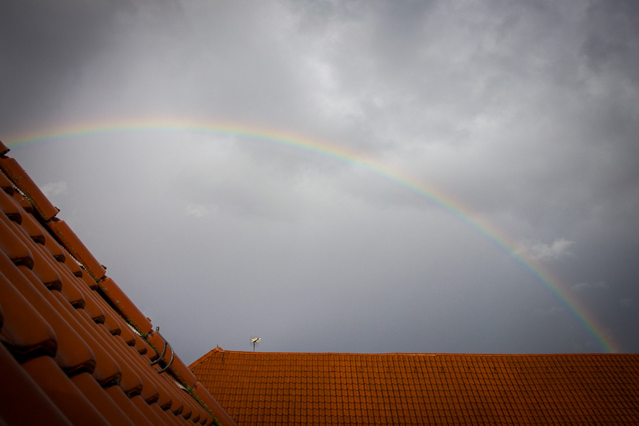 Regenbogen auf dem Dach