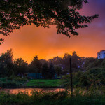 Abendstimmung im Regen am Kanal in Templin