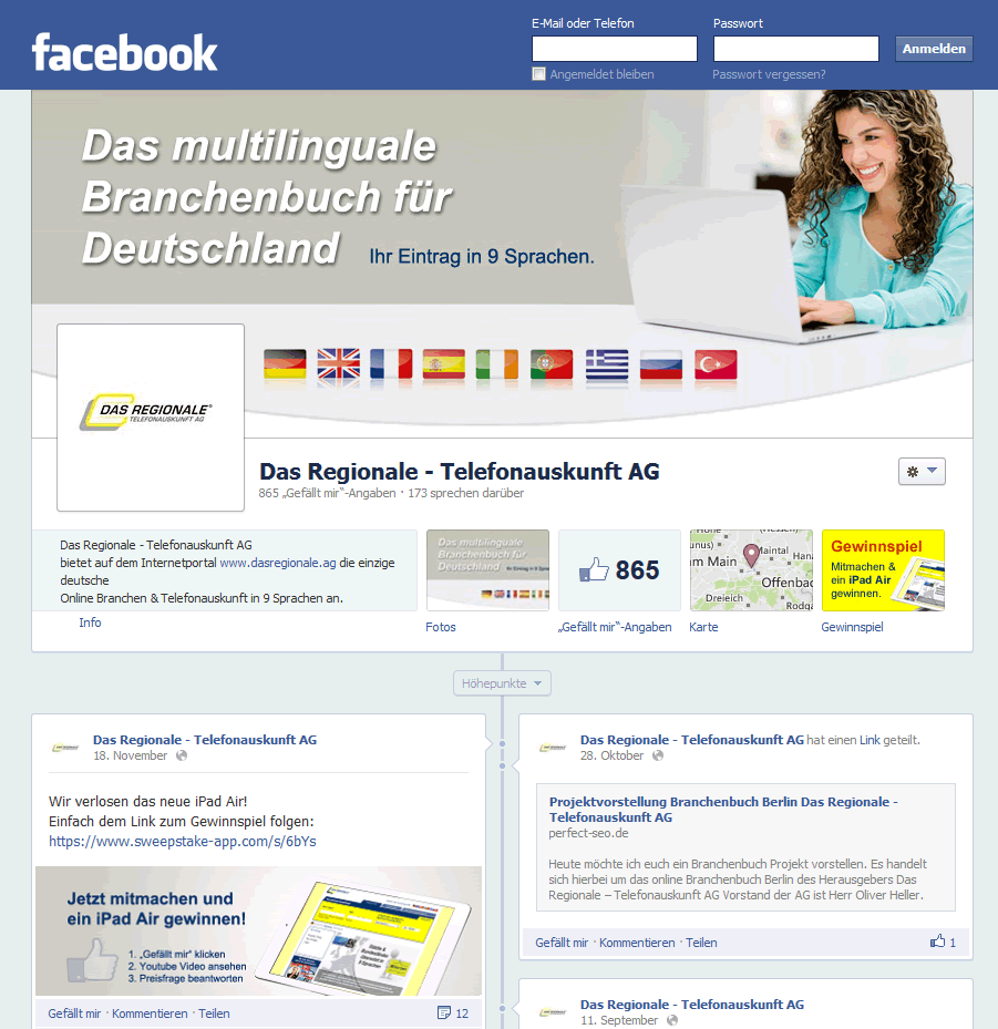 dasregionale.ag - Facebook-Seite mit Verlosung